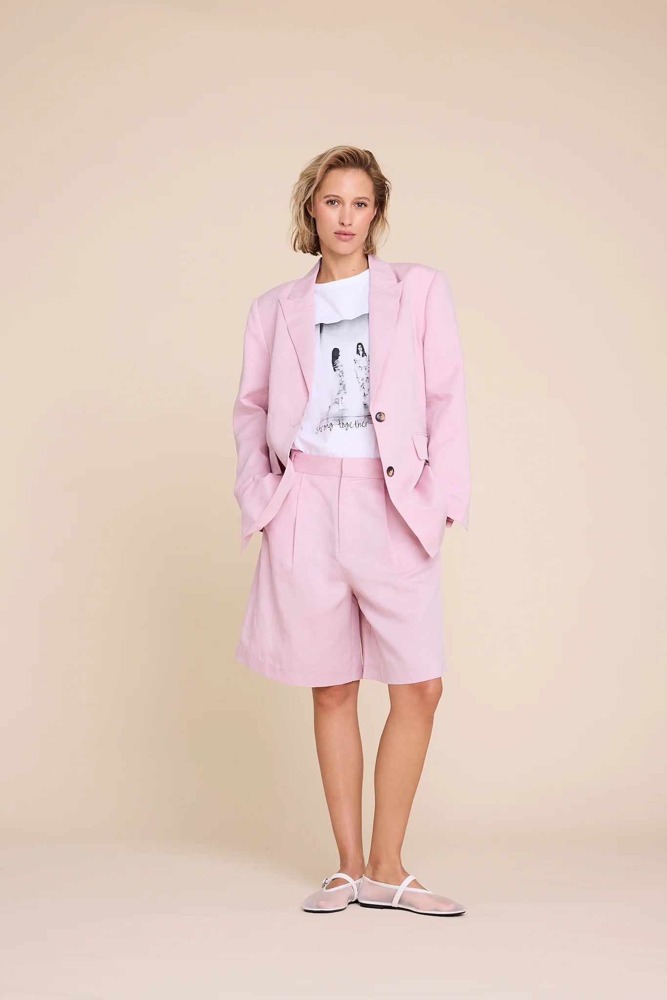 Pluto Linen shorts - Pink - Shorts - Helt Dilla AS