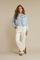 Colette cotton linen - pearl - Bukser - Helt Dilla AS