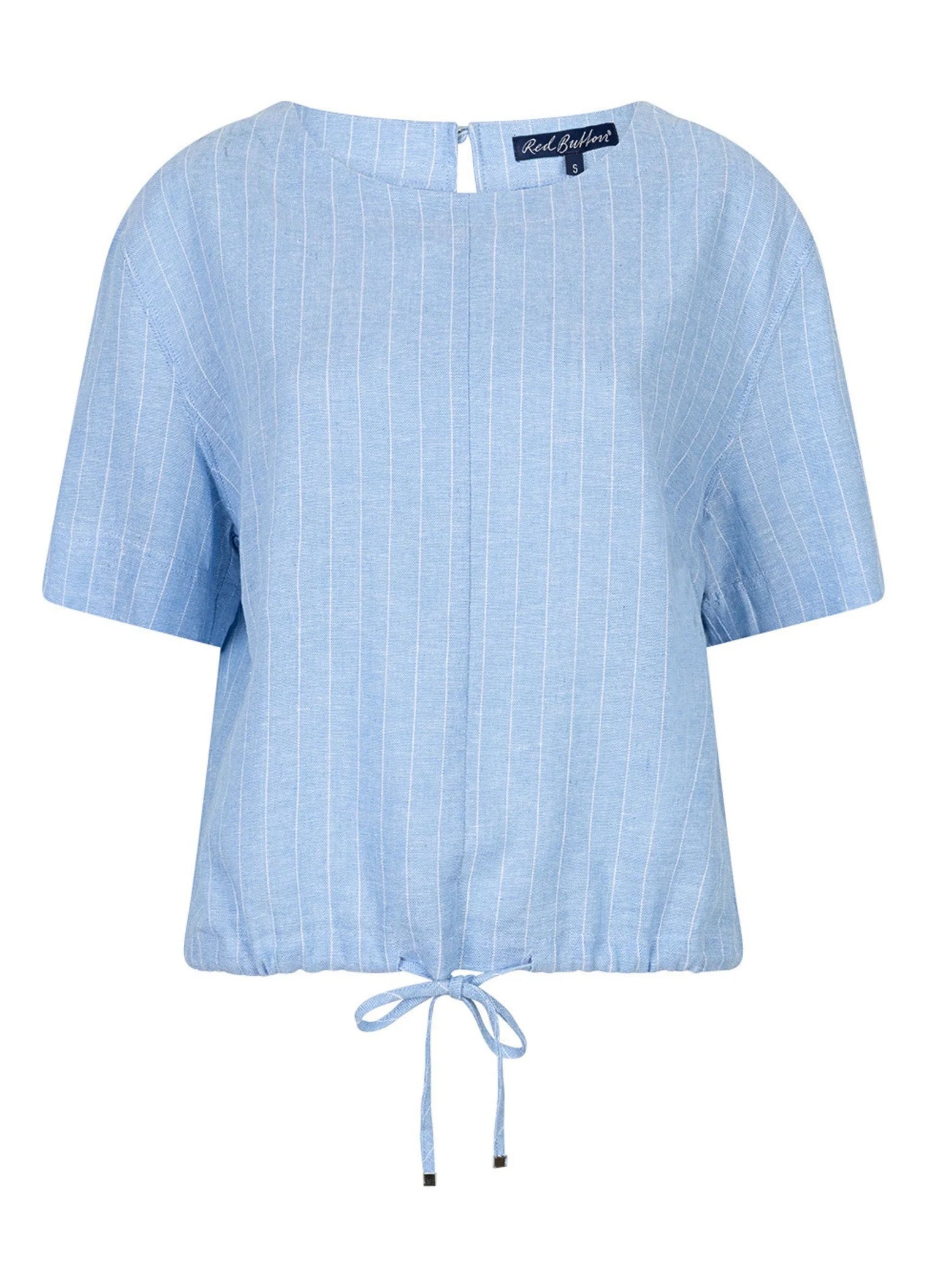 Skyler Linen Pinstripe - Light Blue - Topp - Helt Dilla AS