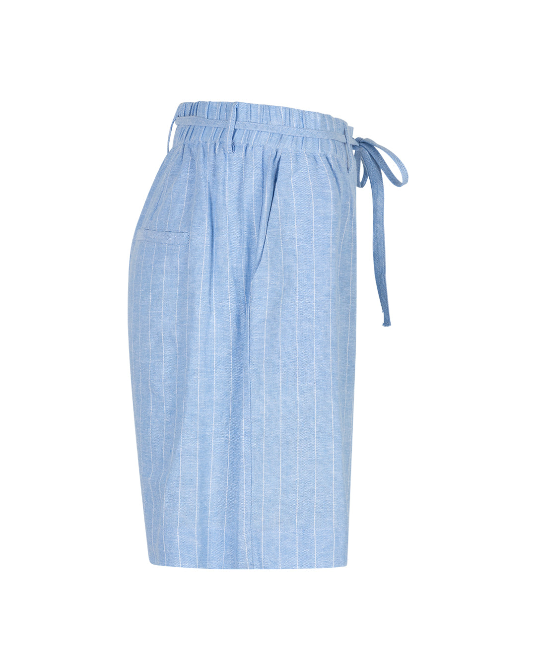 Cami Short Linen/Visco Pinstripe - Light Blue - Shorts - Helt Dilla AS