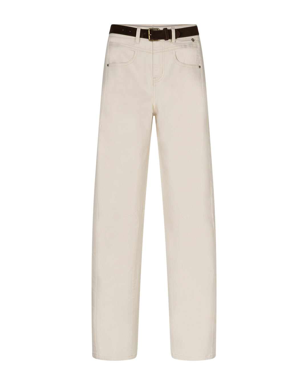 Korine & Belt Washed Twill L32 - Ecru - Bukser - Helt Dilla AS