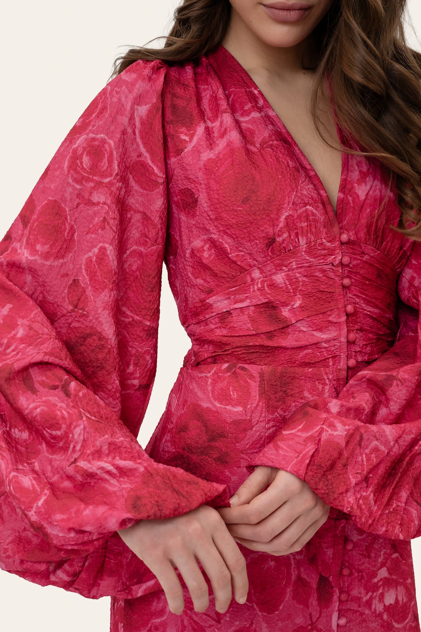 AdaIC Long Dress - Soft Rose Print - Kjoler - Helt Dilla AS