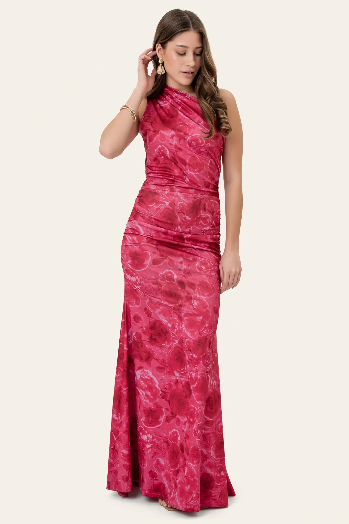 AndreaIC Maxi Dress - Soft Rose Print - Kjoler - Helt Dilla AS