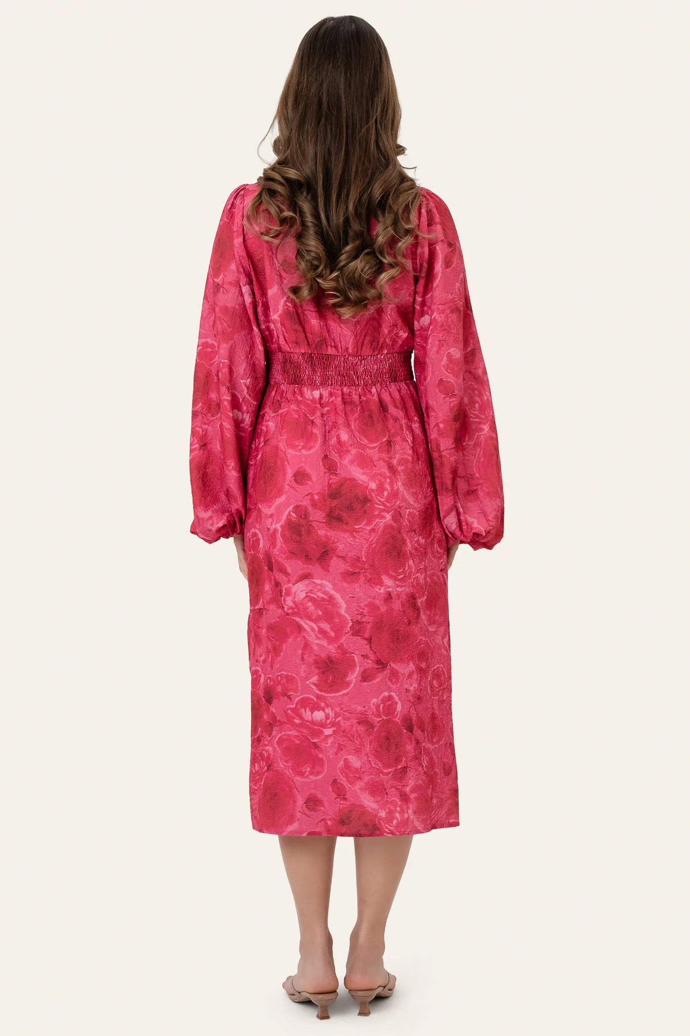 AdaIC Long Dress - Soft Rose Print - Kjoler - Helt Dilla AS