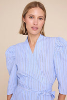 Scarlett short stripe - light blue - Kjoler - Helt Dilla AS