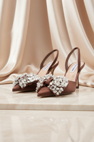 Lumma Pump - Brown Satin - Sko - Helt Dilla AS