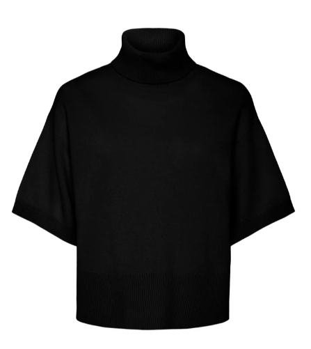 Emila 2/4 Wool Knit Pullover - Svart - Singlet, Topper & T-skjorter - Helt Dilla AS