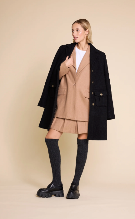 School Wool Skjørt - Camel