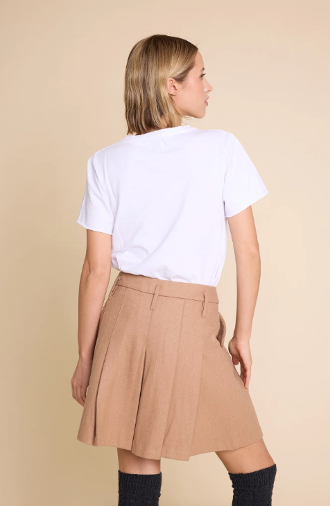 School Wool Skjørt - Camel