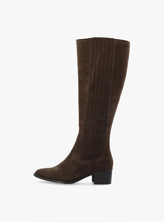 BiaCarol Chealse Knee High Boot Oily Suede - Brown - Sko - Helt Dilla AS