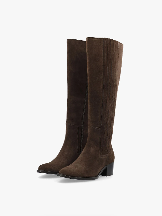 BiaCarol Chealse Knee High Boot Oily Suede - Brown - Sko - Helt Dilla AS