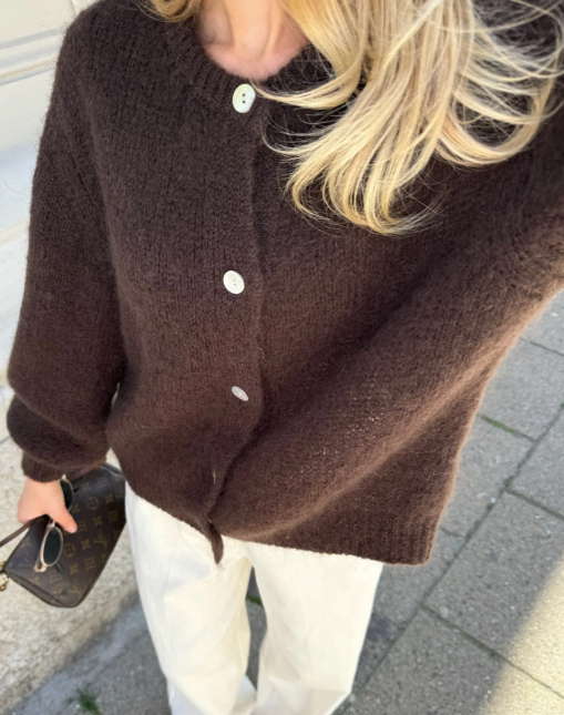 Ida Cardigan - dark brown - Cardigans - Helt Dilla AS