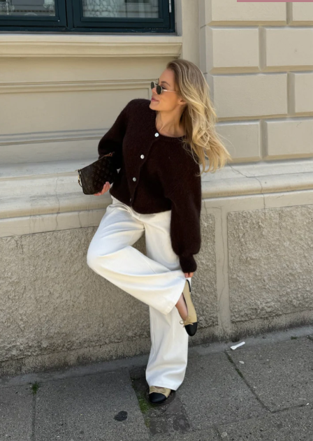 Ida Cardigan - dark brown - Cardigans - Helt Dilla AS