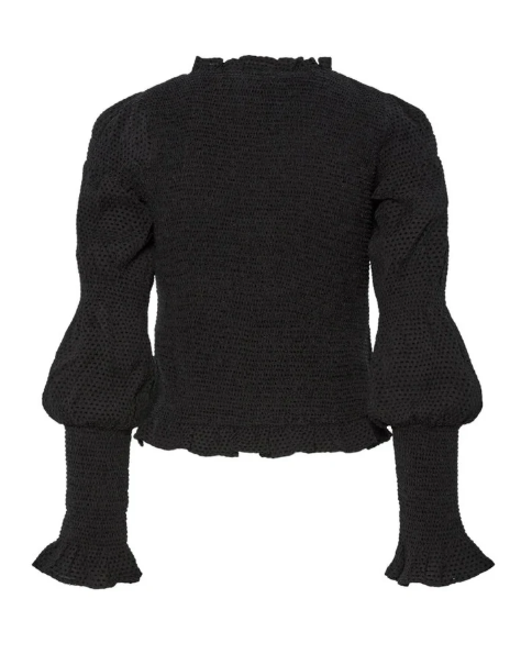 Pira Ls Smock Top - Svart - Bluser - Helt Dilla AS