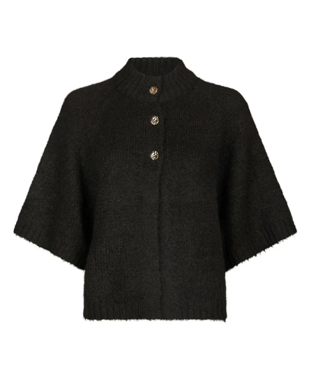 Benuta Fluffy Knit Cardigan - Svart - Cardigans - Helt Dilla AS