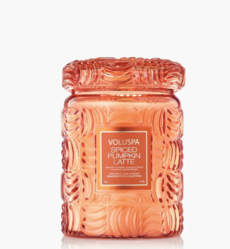 Spiced Pumpkin Large Jar - Embossed Glass Jar - Tilbehør - Helt Dilla AS