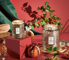 Gilt Pomander & Hinoki - Large Embossed Glass Jar - 100 t - Tilbehør - Helt Dilla AS