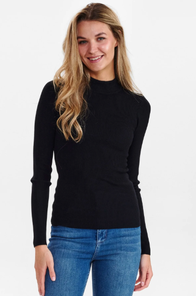 Nubia LS pullover - Caviar - Singlet, Topper & T-skjorter - Helt Dilla AS