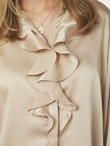 Zamola Blouse - Dark Sand - Bluser - Helt Dilla AS