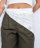 Floral Broderie Bandana Scarf - soft white - Tilbehør - Helt Dilla AS