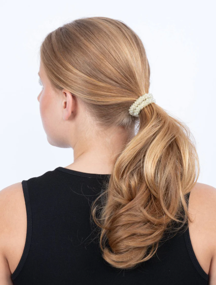 Beaded Hair Elastic - Lemon Sorbet - Tilbehør - Helt Dilla AS