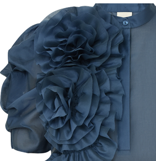 Annsofi Blouse - Dusty Blue - Bluser - Helt Dilla AS