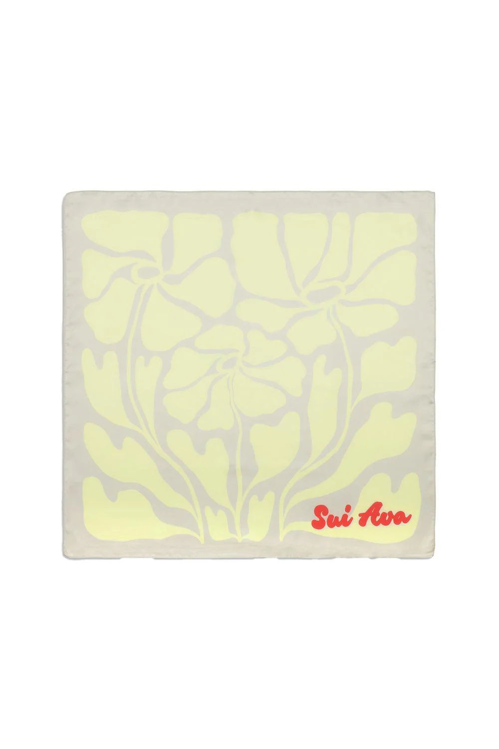 Soft Floral Scarf - Beige / Yellow - Tilbehør - Helt Dilla AS