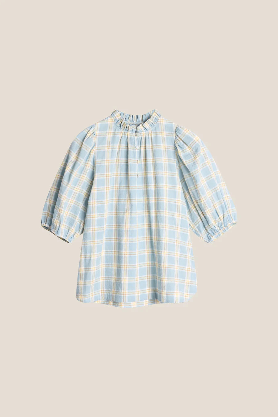 Tutti Check Blouse - Light Blue - Bluser - Helt Dilla AS