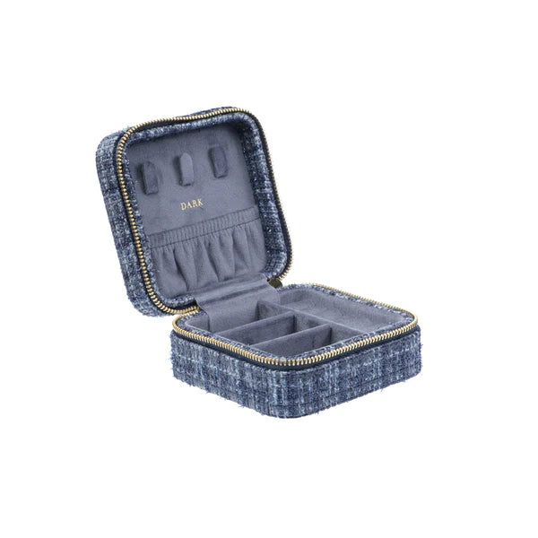 Tweed Jewellery Box Mini - Grisalle Blue
