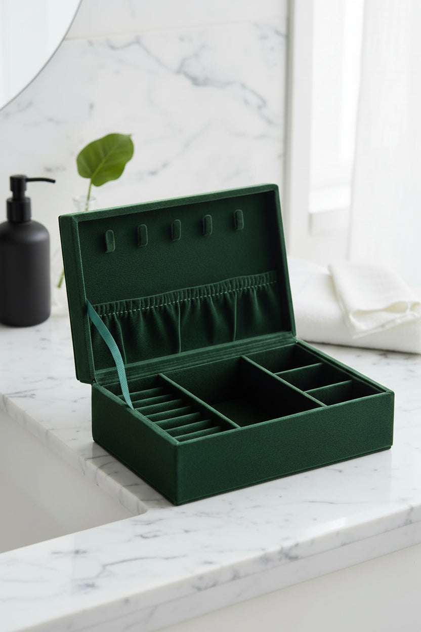 Medium Velour Smykkeskrin - Tilbehør - Helt Dilla AS