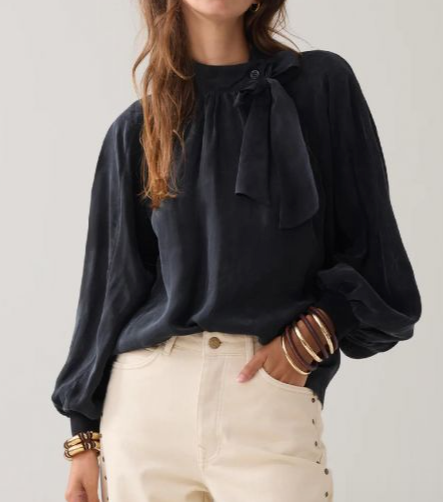 Wide bowie top - Black