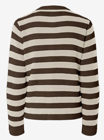 SIRONI LS KNIT CARDIGAN - chocolate brown