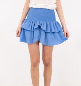 Carin Skirt - blå - Skjørt - Helt Dilla AS