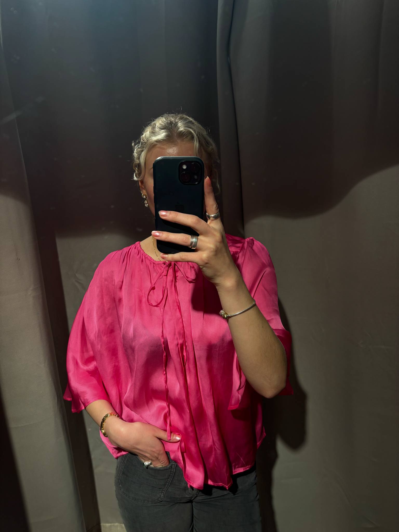 Penne blouse - fushia - Bluser - Helt Dilla AS