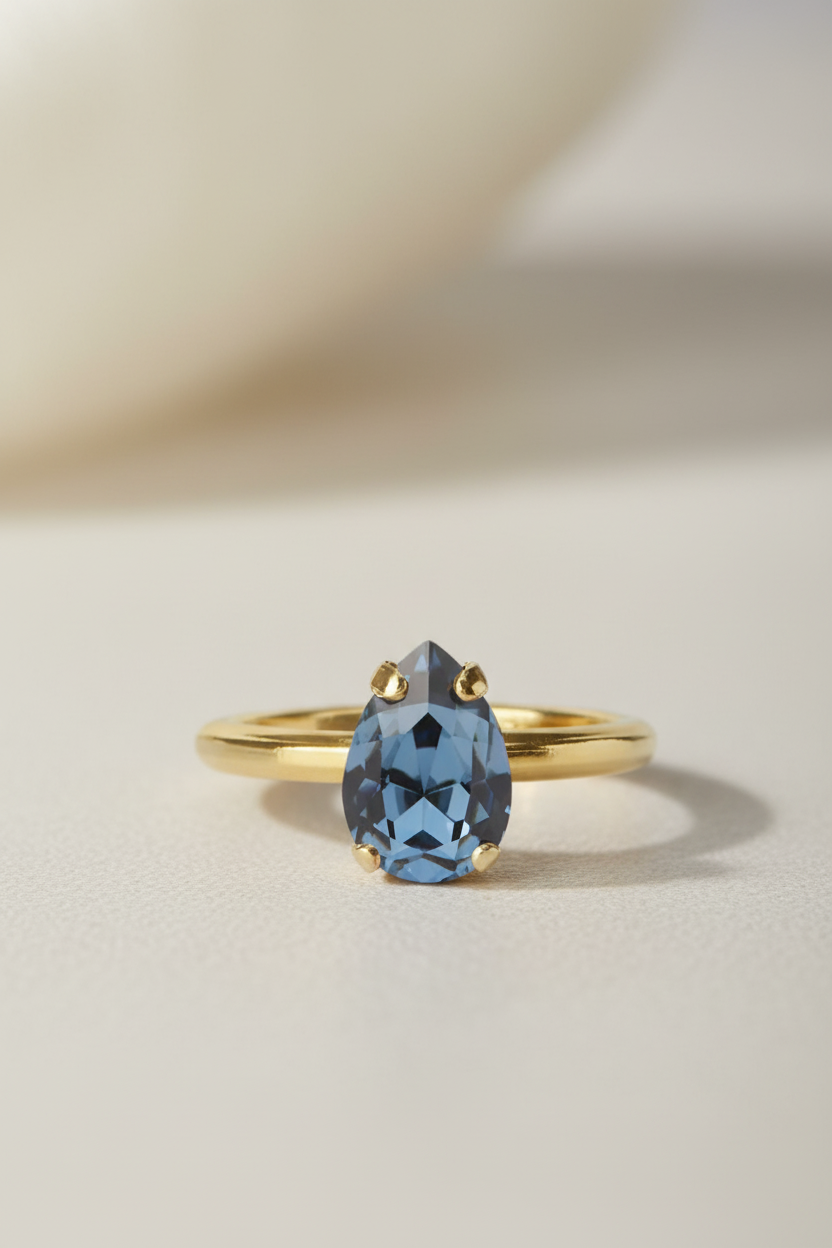 Petite Drop Ring - denim blue - Tilbehør - Helt Dilla AS