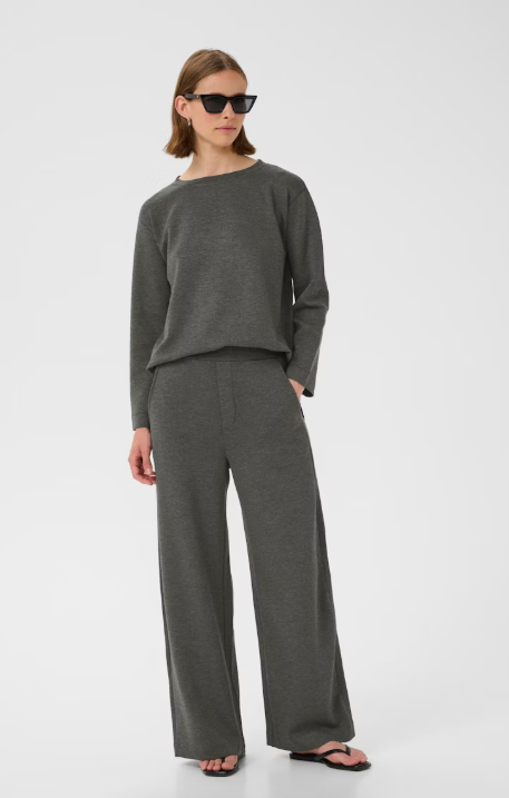Gincette Melange pants - Dark Grey Melange - Bukser - Helt Dilla AS