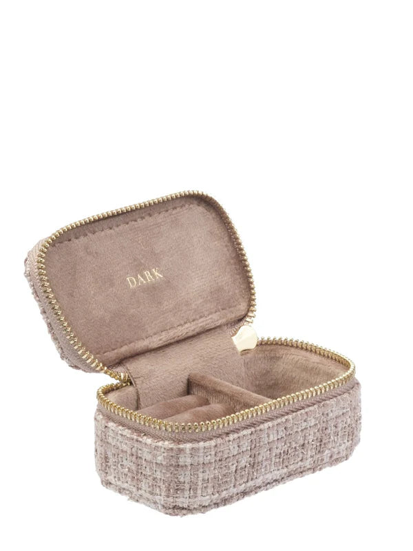 Tweed Jewellery Box Micro - Warm Taupe - Tilbehør - Helt Dilla AS