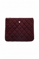 Velvet Quilted Small Pouch - maroon - Tilbehør - Helt Dilla AS