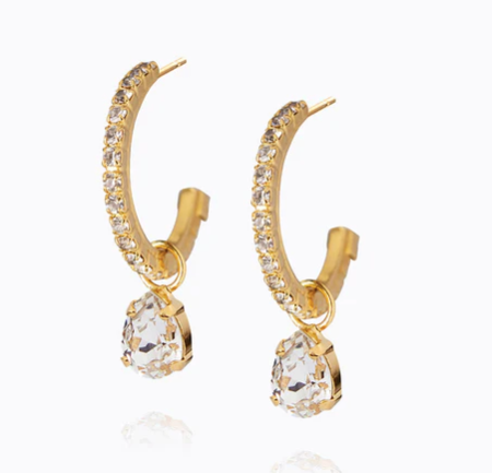 Tracy loop earrings - gold crystal