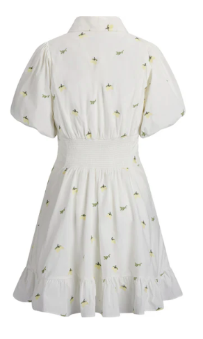 Makayla dress - hvit med lemon - Kjoler - Helt Dilla AS