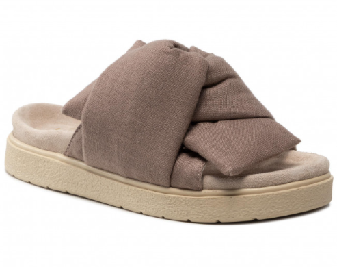 Knot lino slipper - taupe - Sko - Helt Dilla AS