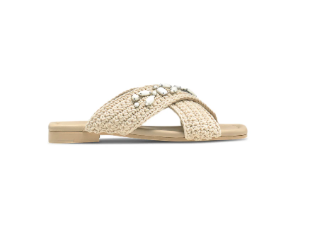 Woven crossed stone - white - Sko - Helt Dilla AS