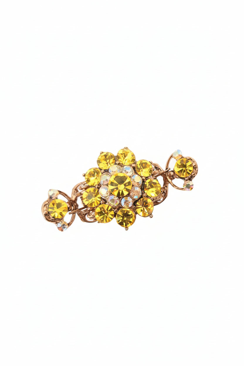 Flower Hårklype-Gul/Gull - Tilbehør - Helt Dilla AS