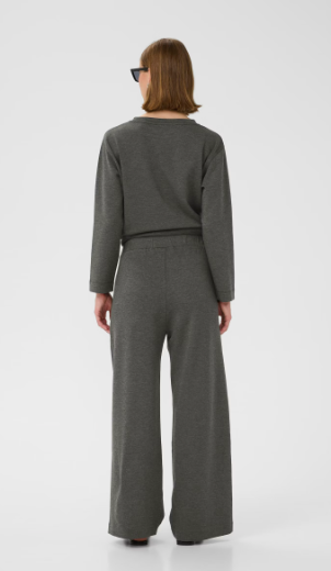 Gincette Melange pants - Dark Grey Melange - Bukser - Helt Dilla AS