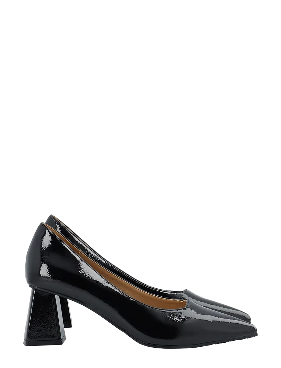BiaMaralyn Court Shoe Faux Leather - Black Patent - Sko - Helt Dilla AS