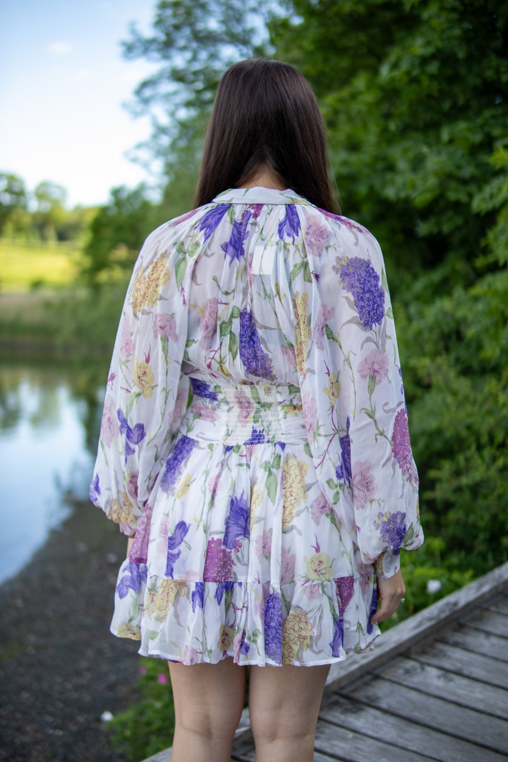 Chiffon Mini Dress - Flower Garden - Kjoler - Helt Dilla AS