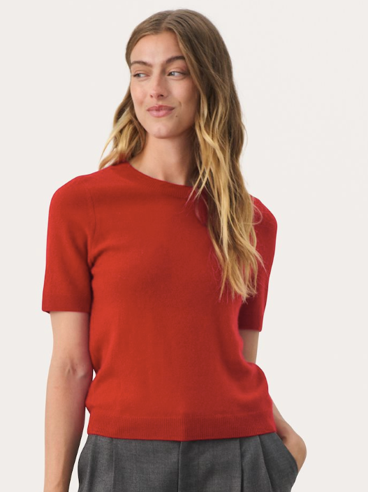 Everlotta kortermet cashmere - Salsa