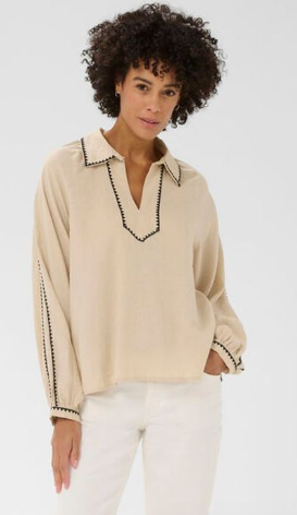 Aimy bluse - linen - Bluser - Helt Dilla AS