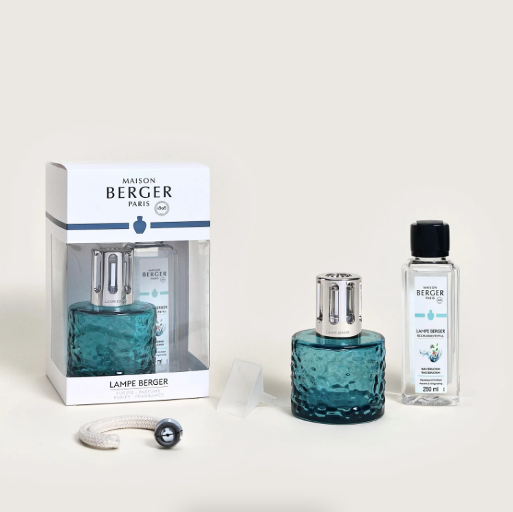 Mirage Blue Lampe + 250ml Bleu Séduction - Maison Berger Gavesett - Helt Dilla AS