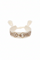 Woven Friendship Bracelet - "Good Vibes" Vanilla W/Sand - Tilbehør - Helt Dilla AS